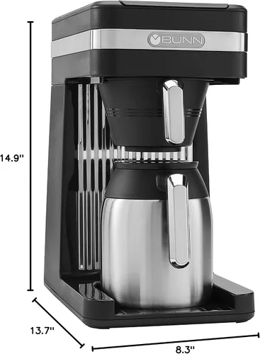Miniatura 9 de BUNN CSB3TD Speed Brew Cafetera de Café para Altitud Alta, 10 Tazas, Acero Inoxidable