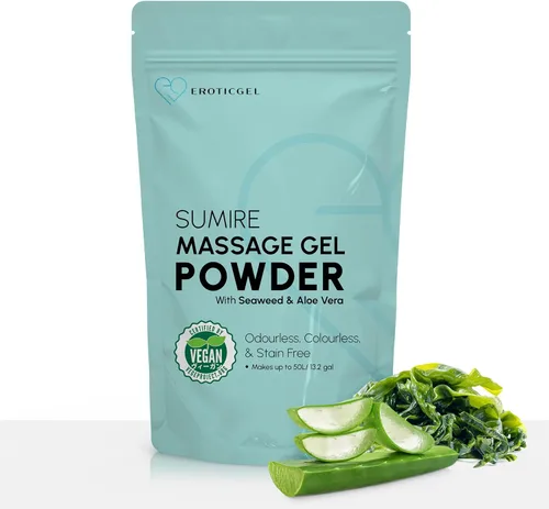 Miniatura 8 de Gel de masaje japonés Nuru en polvo de 1.41 oz Formulado con aloe vera natural y algas marinas Hecho en Japón Sin parabenos y glicerina Sin