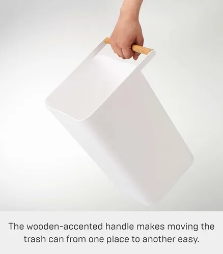 Miniatura 4 de YAMAZAKI Papelera para el hogar, Plástico, Blanco, cuadrado