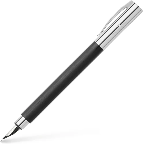 Miniatura 8 de Faber-Castell Ambition - Pluma estilográfica, resina negra, tamaño mediano