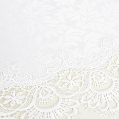 Miniatura 6 de Wolkemer Paquete de 2 manteles cuadrados pequeños de jacquard de encaje blanco elegante para decoración de mesa para el hogar, bufanda de tocador