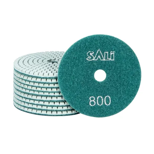 Miniatura 9 de Sali 10 unidades - Almohadillas para pulir de diamante de 4 pulgadas, kit de almohadillas para pulir piedra de granito húmedo para taladro