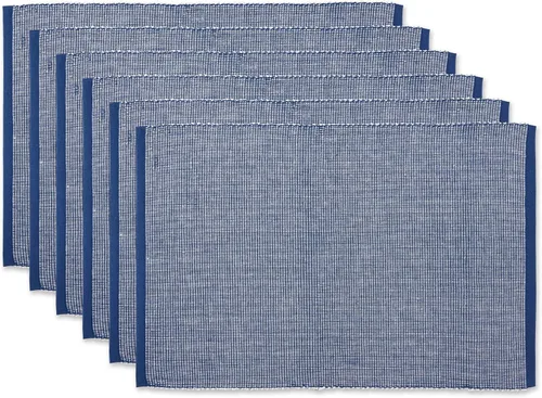 Miniatura 10 de DII Two-Toned Collection - Juego de manteles individuales, color gris, 6 piezas