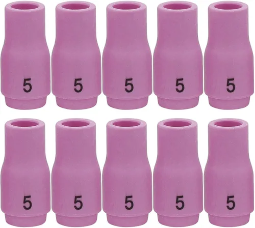 Miniatura 9 de Boquilla de taza de cerámica de alúmina 12PCS 13N08 13N09 13N10 13N11 13N12 13N13 (4-5-6-7-8-10) para antorcha de soldadura TIG 9,20 y 25, morado