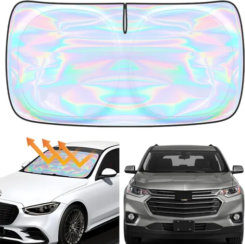 Miniatura 60 de Parasol para parabrisas Rivian R1S R1T 2022-2026 – Parasol compatible con Rivian R1S R1T plegable para ventana delantera, protector de visera solar