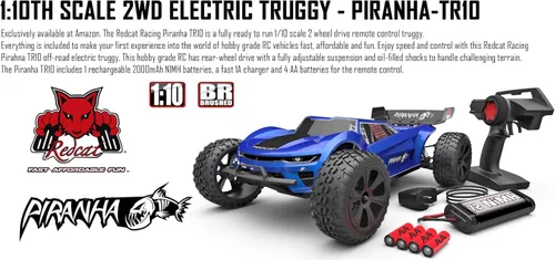 Miniatura 6 de Redcat Racing Piranha-TR-10 Piranha Tr10 Truggy, Azul