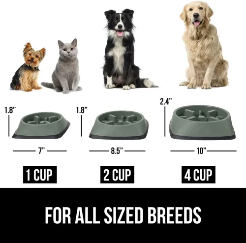 Miniatura 6 de GORILLA GRIP® Tazones patentados de alimentación lenta sin BPA, juguete interactivo para perros y gatos, enriquecimiento de entrenamiento Salvia