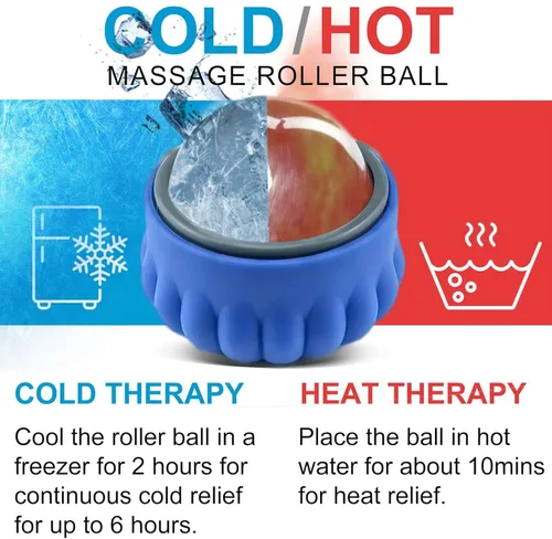 Miniatura 2 de Everjoys Juego de rodillos de bola de masaje: hielo frío y caliente para el tejido profundo y el dolor muscular para aliviar la rigidez y el estrés