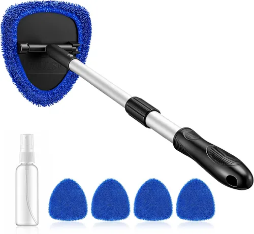 Miniatura 12 de AstroAI - Limpiador de parabrisas, limpiador de microfibra para ventanas de automóviles con 4 almohadillas de microfibra reutilizables, lavables