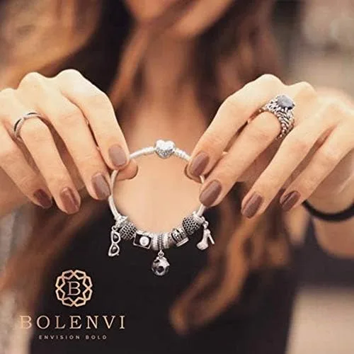 Miniatura 5 de BOLENVI Abalorio de plata de ley 925 para máquina de coser blanca para pulseras o collares similares Plata esterlina Sin gemas