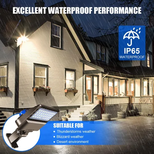 Miniatura 5 de Juyace 150W luz LED de inundación del atardecer al amanecer iluminación al aire libre luz de granero luz comercial de pared zapatera calle patio