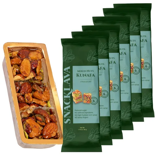 Miniatura 27 de Snacklava Cashew Bird's Nest - Paquete de 6 (24 piezas por paquete) - Sin ingredientes artificiales, colores o conservantes - Pasteles hechos a mano