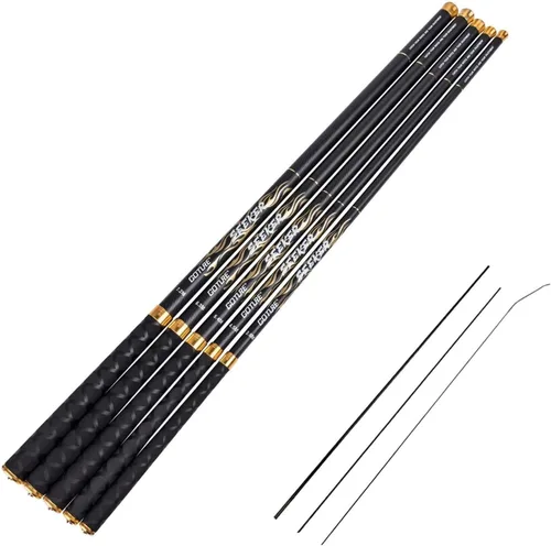 Miniatura 17 de Goture/ Kit de caña de pescar telescópica Tenkara/ Caña de pescar ultraligera para viajes, caña de pescar plegable portátil para bass y crappie