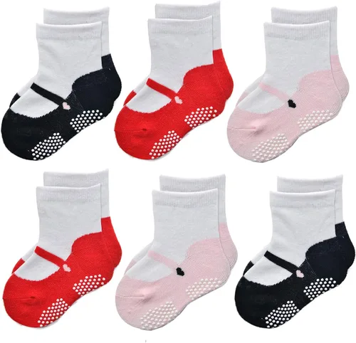 Miniatura 11 de EPEIUS Calcetines antideslizantes unisex para bebés niñas y niños (juego de 6)