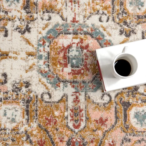 Miniatura 6 de nuLOOM Performance - Alfombra de estilo oriental, diseño vintage, duradera, fácil de limpiar, Justine Beige, 8'10' x 12