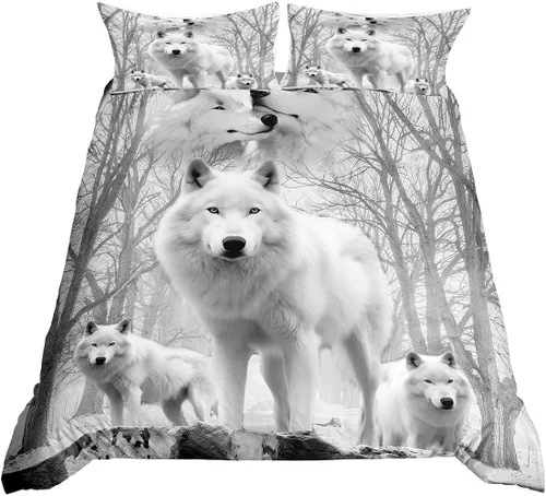 Miniatura 13 de Erosebridal - Juego de ropa de cama con diseño de parque nacional, funda de edredón de montañas humeantes, funda de edredón verde bruma y árbol