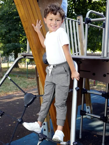 Miniatura 20 de Resinta Paquete de 3 pantalones deportivos de algodón para niños pequeños, pantalones deportivos con bolsillo, ropa de entrenamiento