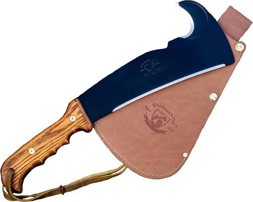 Woodmans Pal - Machete de hacha multiusos con vaina, machete de supervivencia ideal para acampar, pesca, caza, bushcraft, hacha para desbrozar
