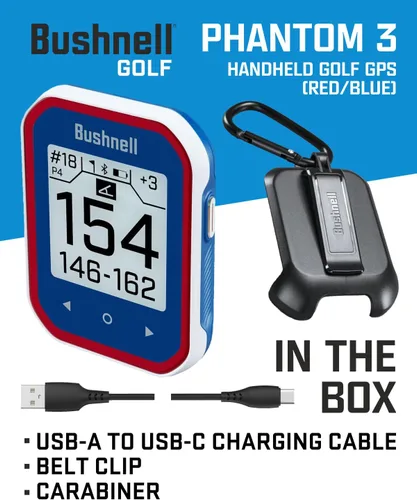 Miniatura 5 de Bushnell Phantom 2 Telémetro GPS negro con soporte magnético BITE y GreenView con paño de limpieza de lentes Wearable4U