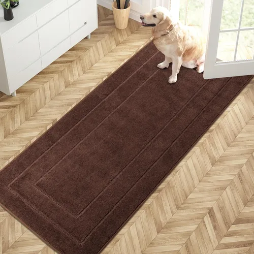 Miniatura 32 de PURRUGS Tapete para puerta que atrapa la suciedad, 20 x 31.5 pulgadas, antideslizante, lavable a máquina, tapete de entrada para perro, tapete
