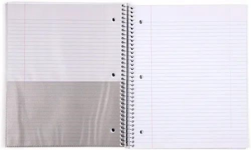 Miniatura 6 de Mintra Office Cuadernos de espiral duraderos, 3 materias (lavanda, verde salvia, salmón, rayas universitarias, paquete de 3)