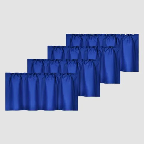 Miniatura 52 de DECOVSUN Cenefas Aqua para ventanas de cocina, con bolsillo para barra, opacas, con aislamiento térmico, 1 panel de 42 x 18 pulgadas