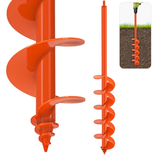 Miniatura 10 de SELEWARE Broca de taladro para plantar – Broca de taladro de jardín de alta resistencia de 3 x 12 pulgadas, se adapta a taladro hexagonal de 3/8