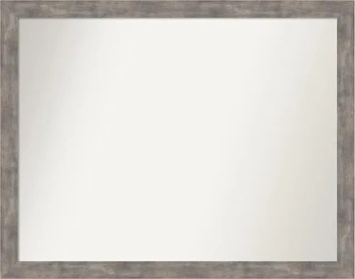 Miniatura 250 de Amanti Art Silver Bathroom Mirror for Over Sink, 24x49 Custom Made Marred Pewter Rectangle Vanity Mirror, Oversize Casual Wood Frame, Hangs Estaño