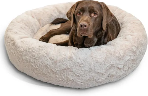 Miniatura 47 de Best Friends by Sheri - The Original Calming Donut - Cama calmante en forma de dona para perros y gatos - Pelo corto, gris, S, 23 x 23 pulgadas Gris