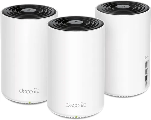 TP-Link Deco XE75 Pro AXE5400 Sistema WiFi 6E de Tres Bandas en Malla - Puerto WAN/LAN de 2.5G, Cubre hasta 7200 pies cuadrados, Reemplaza al