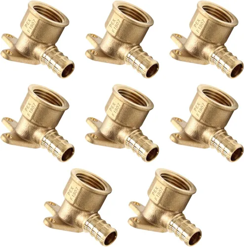 Miniatura 9 de Paquete de 4 accesorios de latón EFIELD Pex de 1/2 pulgada x 1/2 pulgada hembra NPT Drop-Ear Elbow (PEX1807225-4PCS)