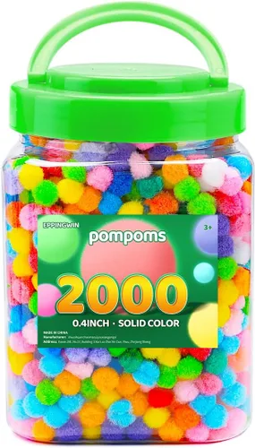 Miniatura 41 de Eppingwin 90 PCS Pompones Multicolores, Pompones Suaves de 1.5 Pulgadas para Manualidades, Colores Surtidos Pompones Grandes para Artes