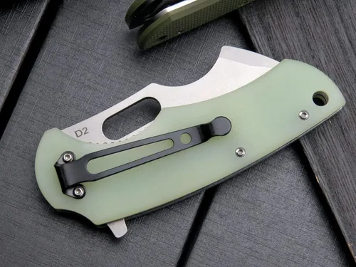Miniatura 6 de Eafengrow Navajas de bolsillo D2 y mango G10, cuchillo plegable para acampar, mini cuchillo de bolsillo para exteriores, herramienta de Jade