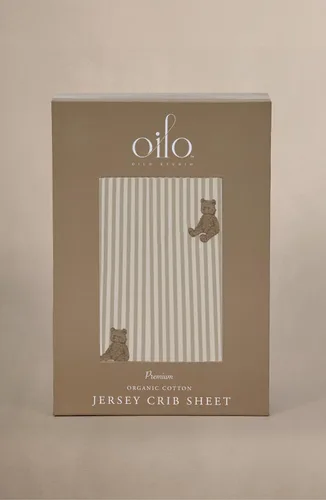 Miniatura 2 de Oilo Sábana para cuna, transpirable, ajustada, jersey de algodón orgánico, 300 hilos, lavable a máquina, se adapta a cuna estándar