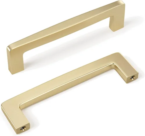 Miniatura 9 de goldenwarm Paquete de 10 tiradores de gabinete de 5 pulgadas, oro cepillado, juego de accesorios de cocina de aleación de zinc para gabinetes