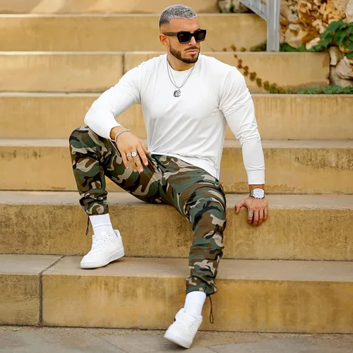 Miniatura 7 de Pantalones convertibles de senderismo al aire libre para hombre, pantalones deportivos de carga elásticos para hombre, pantalones tácticos de pesca