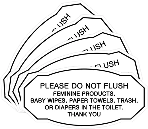 Miniatura 11 de Signs ByLITA Letrero de etiqueta victoriana Please Do Not Flush (Lt Gray), pequeño, 1 paquete Gris claro