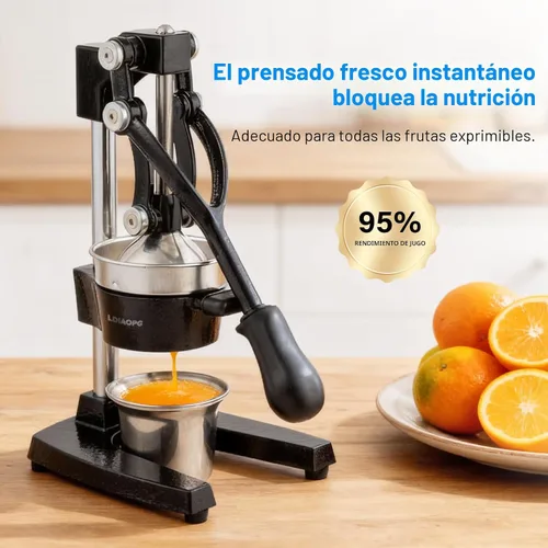 Miniatura 3 de Exprimidor manual de hierro fundido, exprimidor de cítricos a mano, exprimidor de limón naranja, exprimidor manual resistente, grado comercial