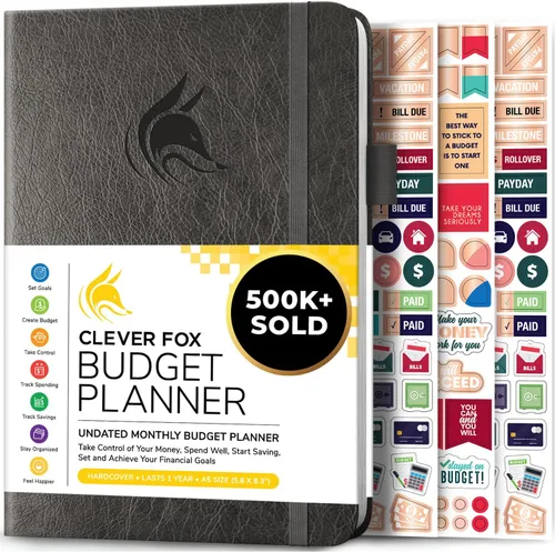 Miniatura 39 de Clever Fox Planificador de presupuesto de bolsillo, mini cuaderno de seguimiento de gastos. Organizador de presupuestos mensual, cuaderno