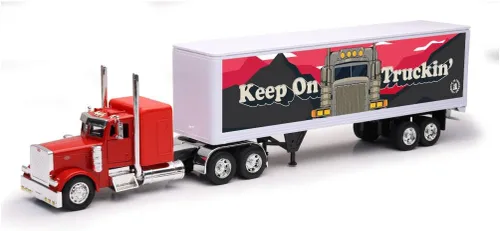 NewRay Toys Peterbilt Custom 379 - Remolque para camioneta seca con puerta abierta, escala 1:32, niños, regalos, cumpleaños