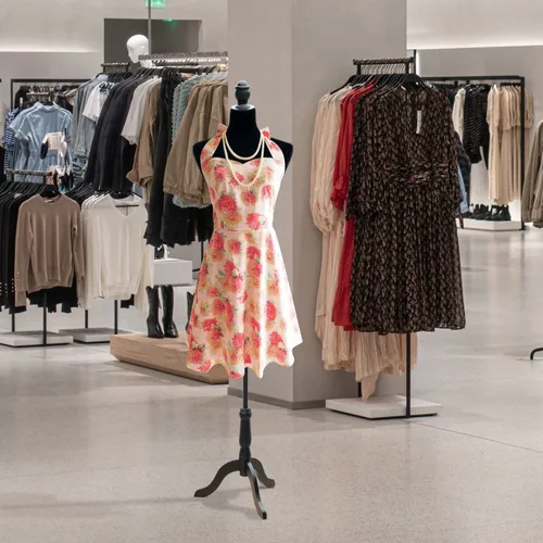 Miniatura 2 de Cuerpo de maniquí, forma de vestido femenino, cuerpo de maniquí, torso de 60 a 67 pulgadas de altura ajustable, cuerpo de mujer, exhibición de ropa