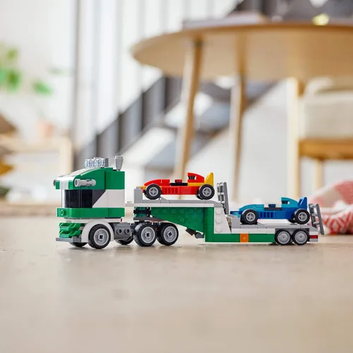 Miniatura 7 de LEGO Creator 31113 - Kit de construcción 3 en 1 para transportador de autos de carreras, es un gran regalo para niños que aman los juguetes
