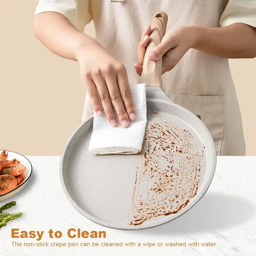 Miniatura 3 de Sartén antiadherente de 8 pulgadas para tortillas de tortillas de tortillas, sartén para tortillas Dosa Tawa, sartén para panqueques para Roti Blanco