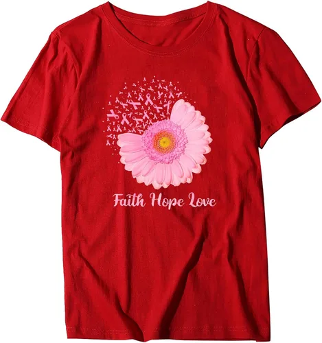 Miniatura 21 de Camisetas de manga corta con estampado de corazón para mujer, camisetas de ajuste regular, linda y divertida, ropa de regalo 2023