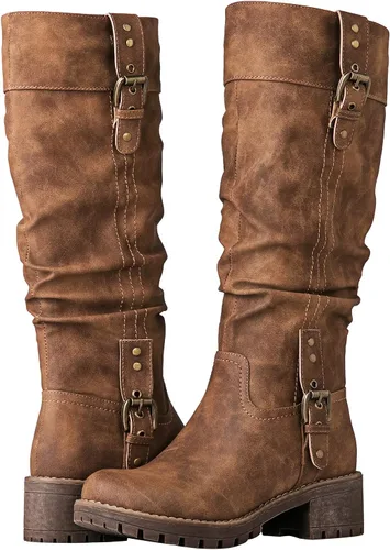 Miniatura 2 de GLOBALWIN Women's Chunky Low Heels Boots Knee High Boots For Women
