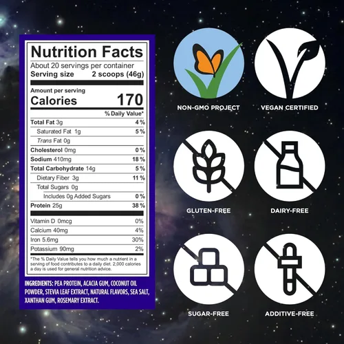 Miniatura 5 de Vega Original Essential Protein - 25g de proteína vegetal, vainilla cremosa, 20 porciones, mezcla para bebida vegana sin OMG, lista para batidos