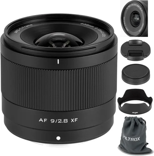 VILTROX 9mm F2.8 XF-Mount APS-C Lente para Fuji, Lente Prime de Enfoque Automático Ultra-Amplio para Cámaras Fujifilm Fuji X-Mount X-E4 X-E5 X-H1