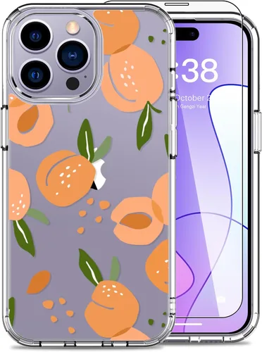 Miniatura 8 de LUHOURI Funda para iPhone 15 Pro Max con protector de pantalla, transparente de acrílico, diseños de moda para mujeres y niñas, funda protectora a