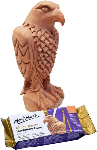 Miniatura 7 de Mont Marte Premium - Arcilla autosecante, terracota, 500 g (1.1 lb), sin necesidad de hornear