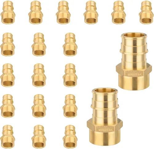 Miniatura 31 de Paquete de 2 accesorios de expansión Niikappu Pex-A, adaptador de flujo completo NPT hembra de 1 pulgada Pex-A x 1 pulgada, accesorio de tubería